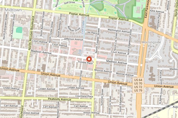 Map showing Babalu in Memphis