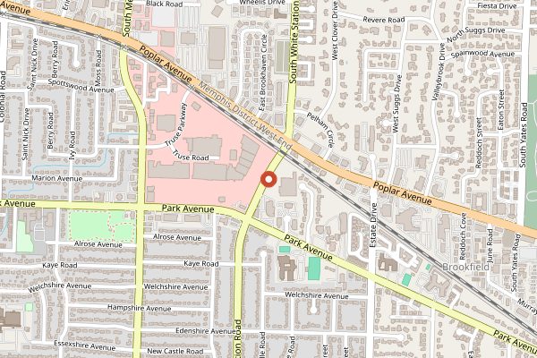 Map showing Mosa Asian Bistro in Memphis