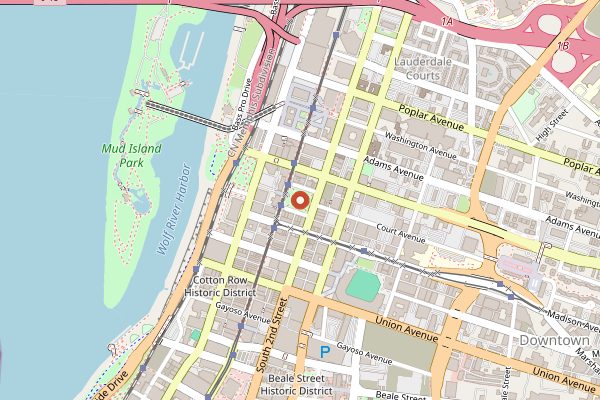 Map showing Ugly Mug Coffee Roasters in Memphis