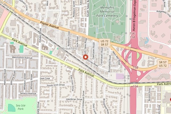 Map showing Erling Jensen, The Restaurant in Memphis