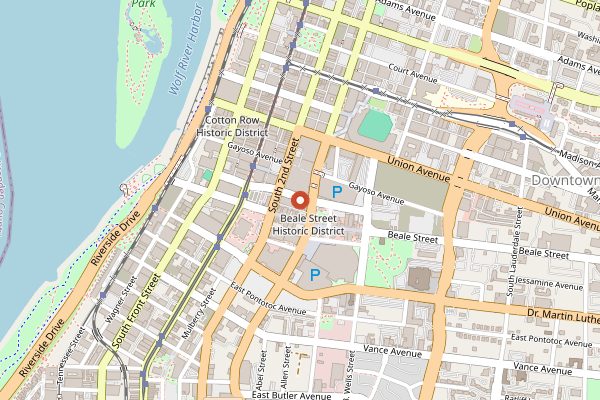 Map showing Tastin' 'Round Town in Memphis