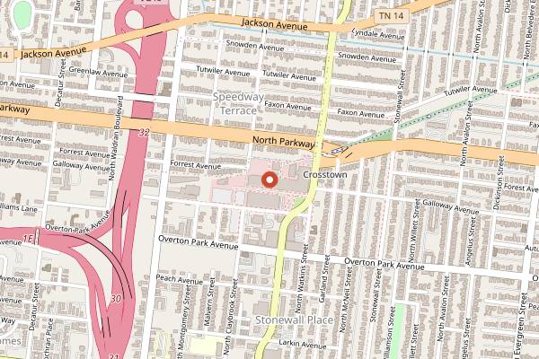Map showing Mad Grocer and Deli in Memphis
