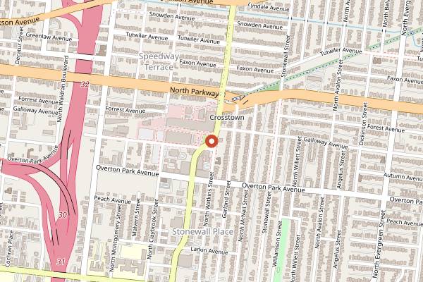 Map showing Hi Tone Cafe in Memphis