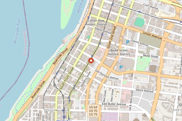 Map showing Catherine and Mary's in Memphis