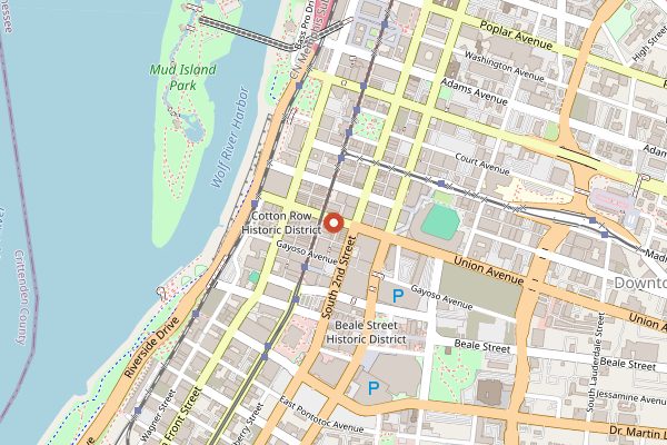 Map showing Curfew in Memphis