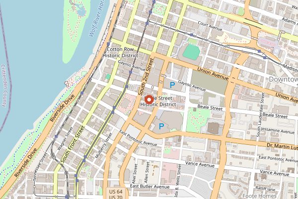 Map showing Itta Bena in Memphis