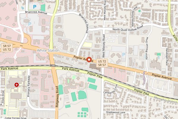 Map showing Las Tortugas Poplar in Memphis