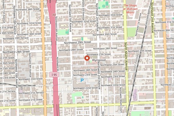 Map showing Zak the Baker in Miami