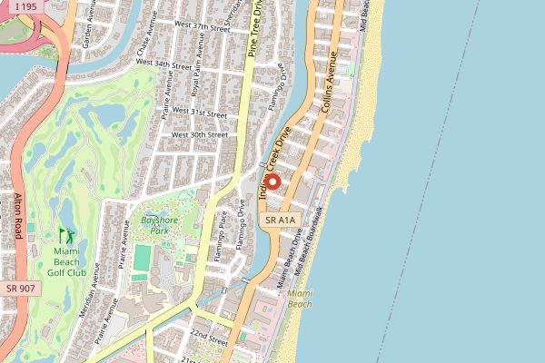 Map showing Broken Shaker in Miami