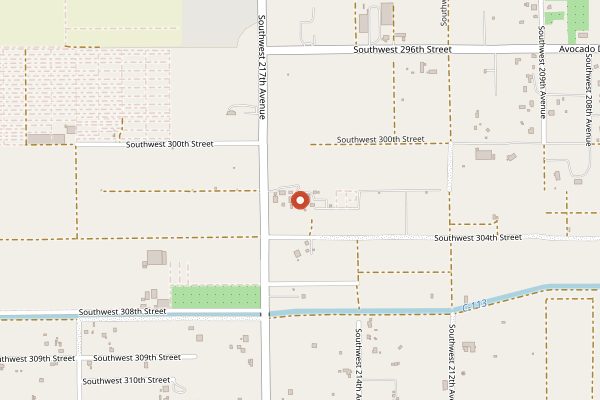 Map showing Miami Brewing Company in Miami