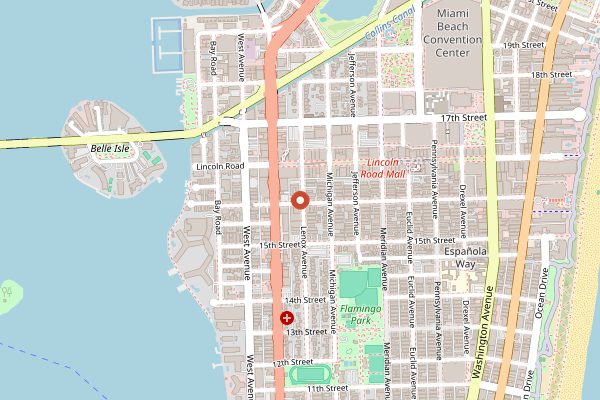 Map showing Yardbird in Miami