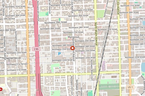 Map showing Coyo Taco in Miami