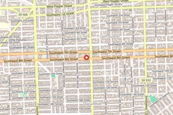 Map showing Lung Yai Thai Tapas in Miami