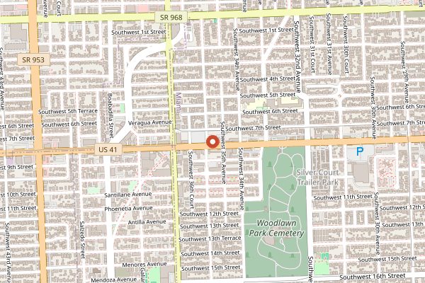 Map showing Versailles Ventanita in Miami