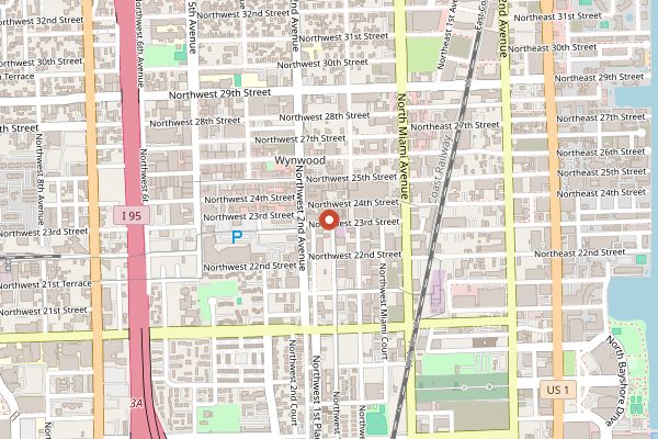 Map showing 1-800-Lucky in Miami