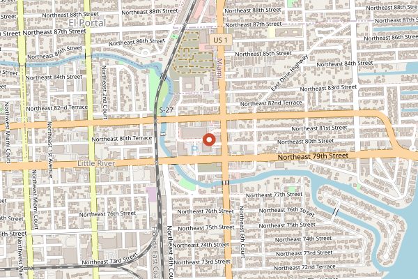 Map showing The Real Food Academy in Miami