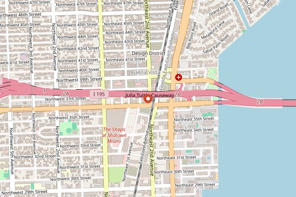 Map showing Ghee Indian Kitchen in Miami