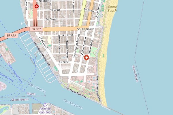 Map showing Forte dei Marmi in Miami
