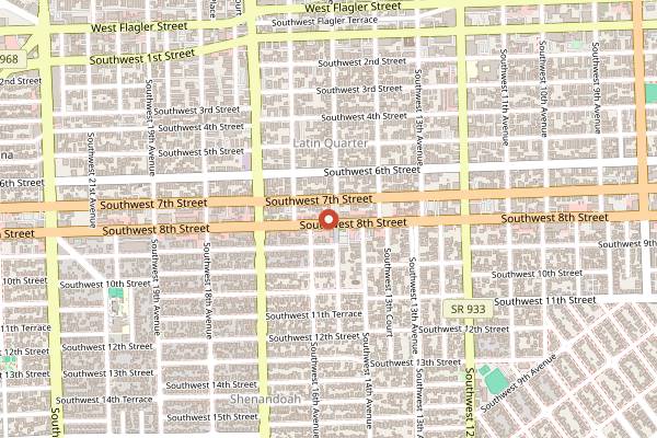 Map showing Ball & Chain in Miami
