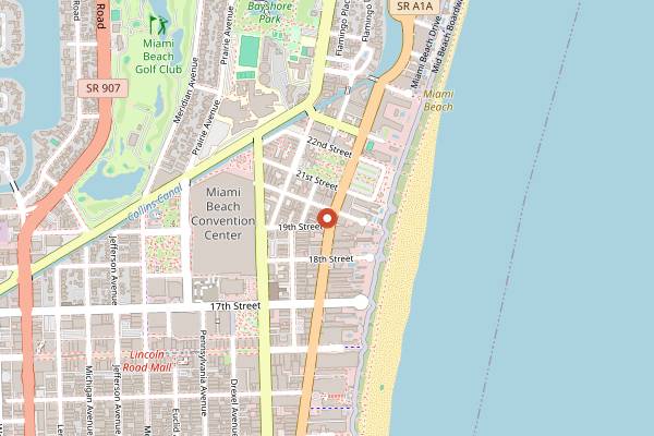 Map showing Bâoli Miami in Miami
