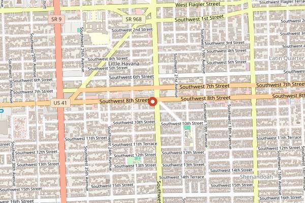 Map showing Hoy Como Ayer in Miami