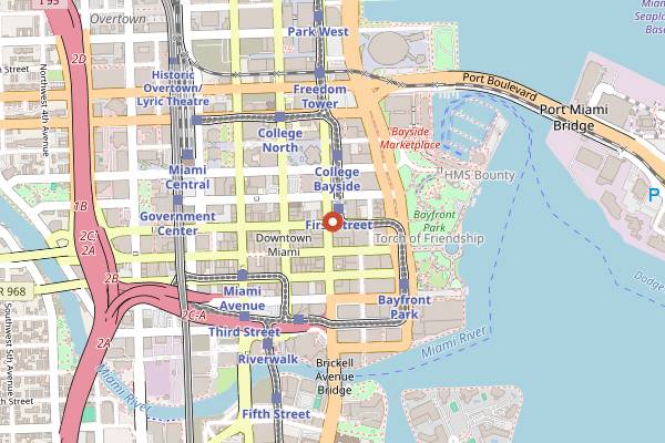 Map showing Mama Tried in Miami