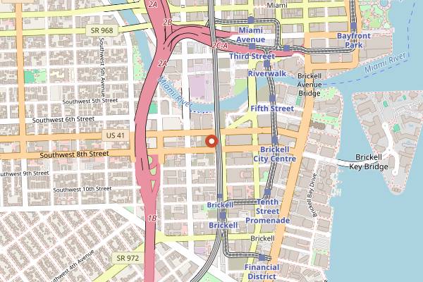 Map showing Rosa Sky Rooftop in Miami