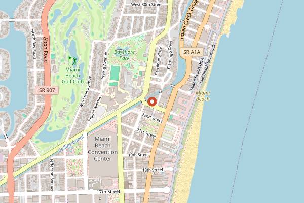 Map showing Treehouse Miami in Miami