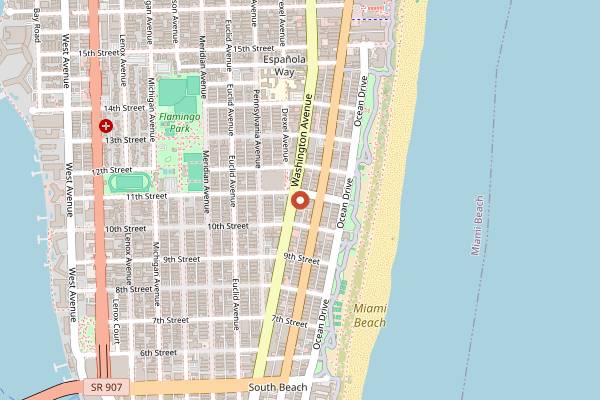 Map showing Twist in Miami