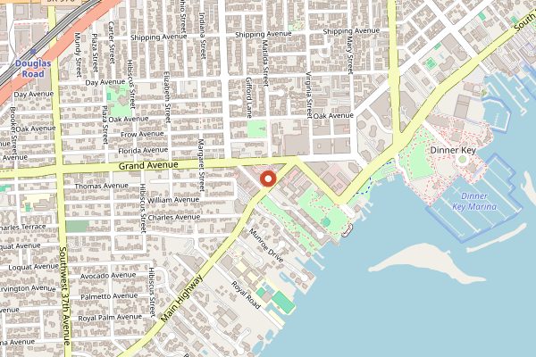 Map showing Chug's Diner in Miami