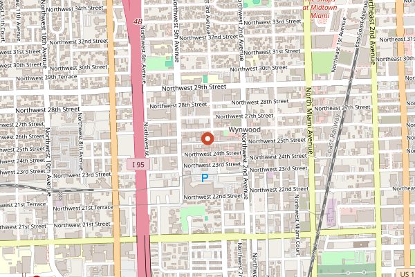 Map showing Hiden in Miami