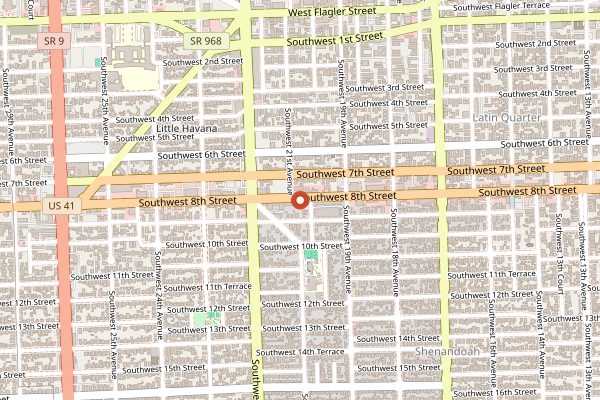 Map showing Sanguich de Miami in Miami