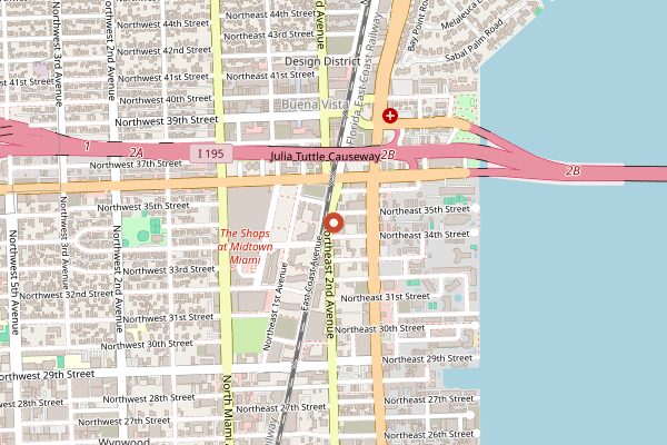 Map showing Lagniappe in Miami
