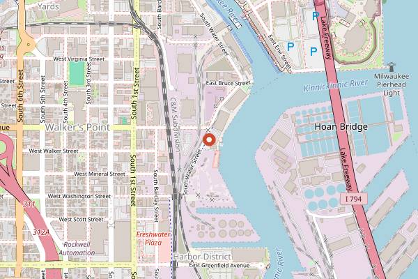 Map showing Boone and Crockett in Milwaukee