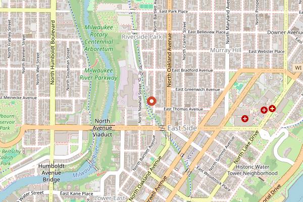Map showing Champion's Sports Pub in Milwaukee