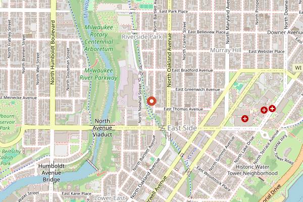 Map showing Champion's Sports Pub in Milwaukee