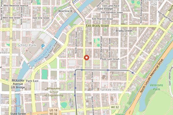 Map showing Y-Not III in Milwaukee