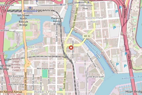 Map showing Broken Bat Brewing Company in Milwaukee