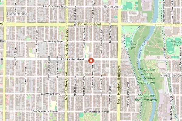 Map showing Company Brewing in Milwaukee