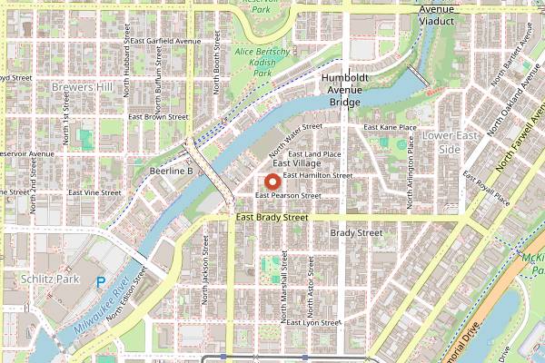 Map showing Eagle Park Brewing Company in Milwaukee