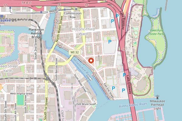 Map showing DanDan Brunch in Milwaukee
