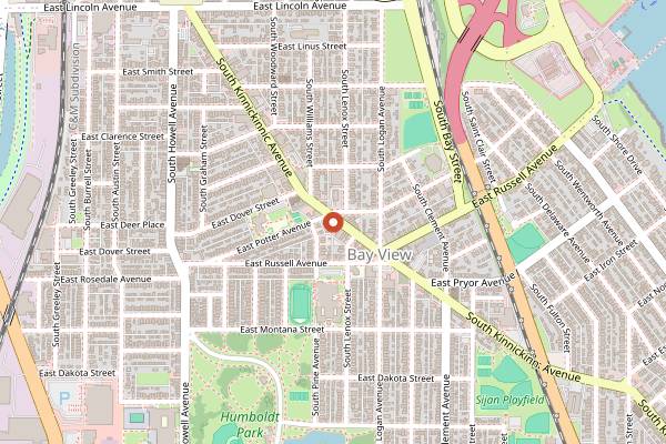 Map showing Honeypie Cafe in Milwaukee