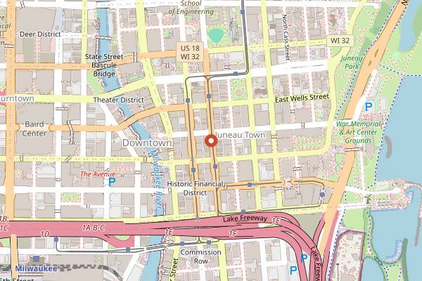 Map showing San Morello Brunch in Milwaukee