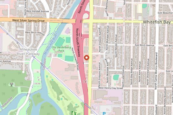 Map showing Kopp's Frozen Custard in Milwaukee