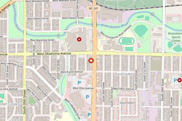 Map showing Leon's Frozen Custard in Milwaukee
