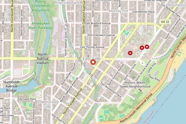 Map showing Beans and Barley in Milwaukee