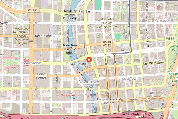 Map showing Kil@Wat in Milwaukee