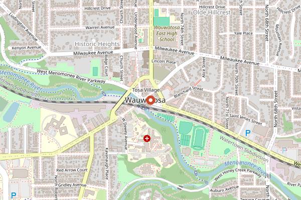 Map showing Pizzeria Piccola in Milwaukee