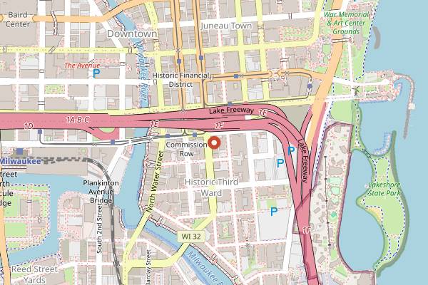 Map showing Smoke Shack in Milwaukee