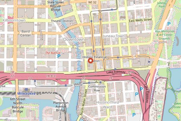 Map showing Swingin' Door Exchange in Milwaukee